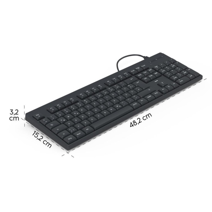 Клавиатура HAMA CK-100, кирилизирана, USB-C, USB-A - 173050
