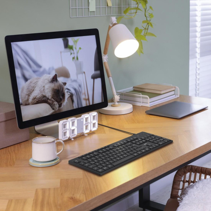 Клавиатура HAMA CK-100, кирилизирана, USB-C, USB-A - 173050