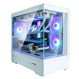 Кутия за компютър Zalman P30 White, mATX, aRGB, Tempered Glass - ZM-P30-WHITE