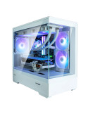 Кутия за компютър Zalman P30 White, mATX, aRGB, Tempered Glass - ZM-P30-WHITE