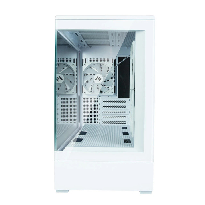 Кутия за компютър Zalman P30 White, mATX, aRGB, Tempered Glass - ZM-P30-WHITE