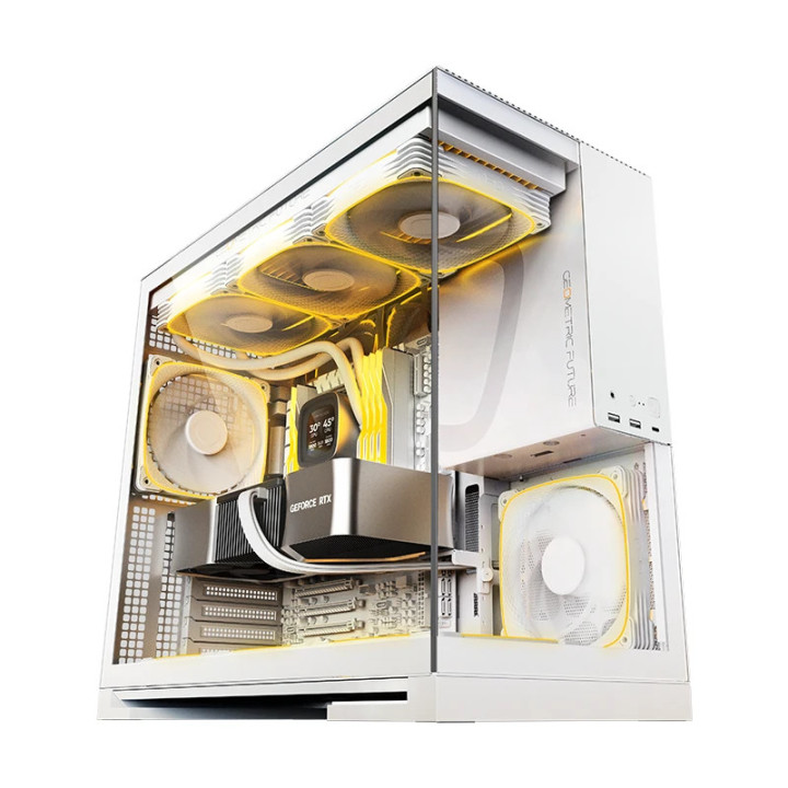 Кутия за компютър Geometric Future Model 5 White, EATX - 1AM5WKWT00100