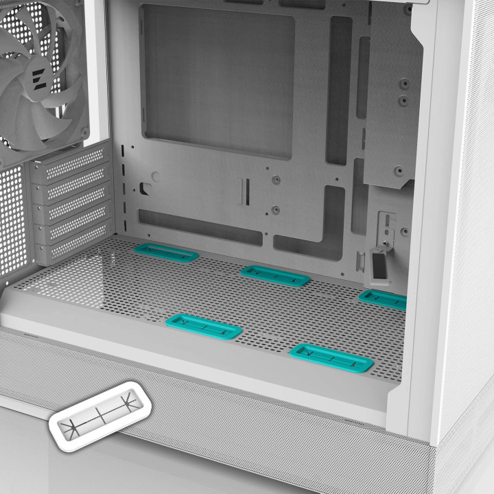 Кутия за компютър Zalman P30 AIR Whitem, ATX - ZM-P30-AIR-WH