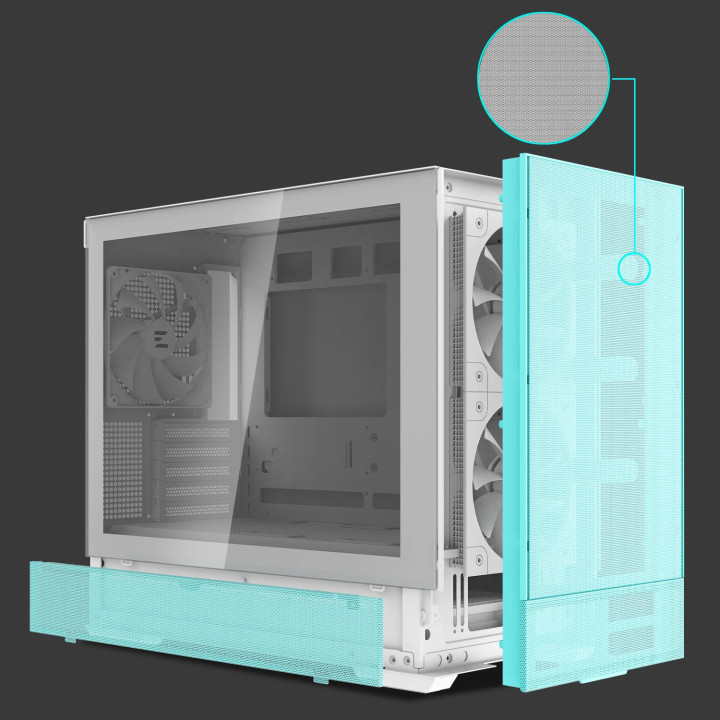 Кутия за компютър Zalman P30 AIR Whitem, ATX - ZM-P30-AIR-WH