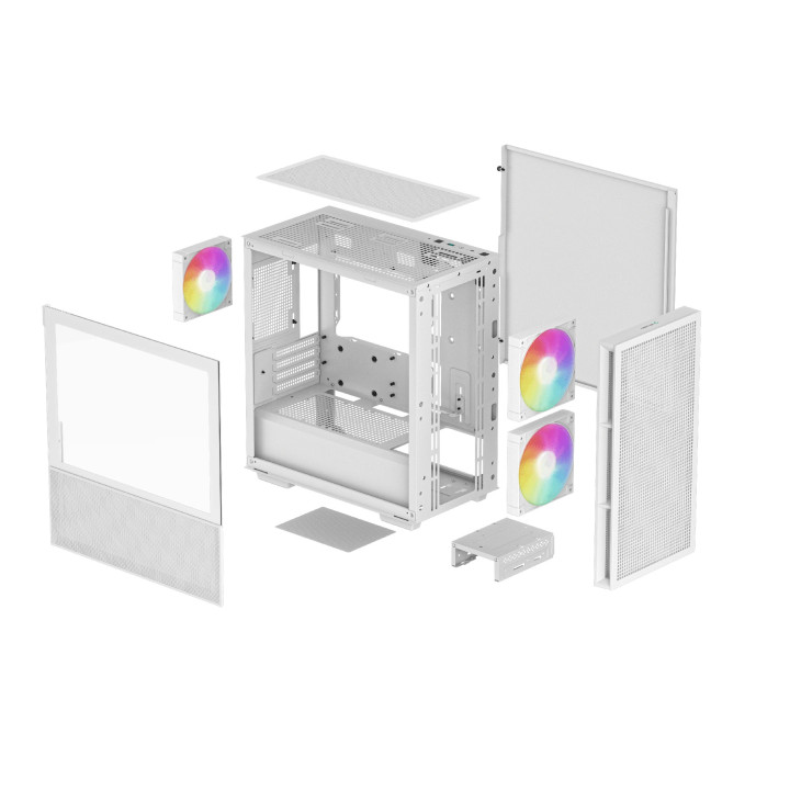 Кутия за компютър DeepCool CH360 WHITE, ATX - R-CH360-WHAPE3-G-1