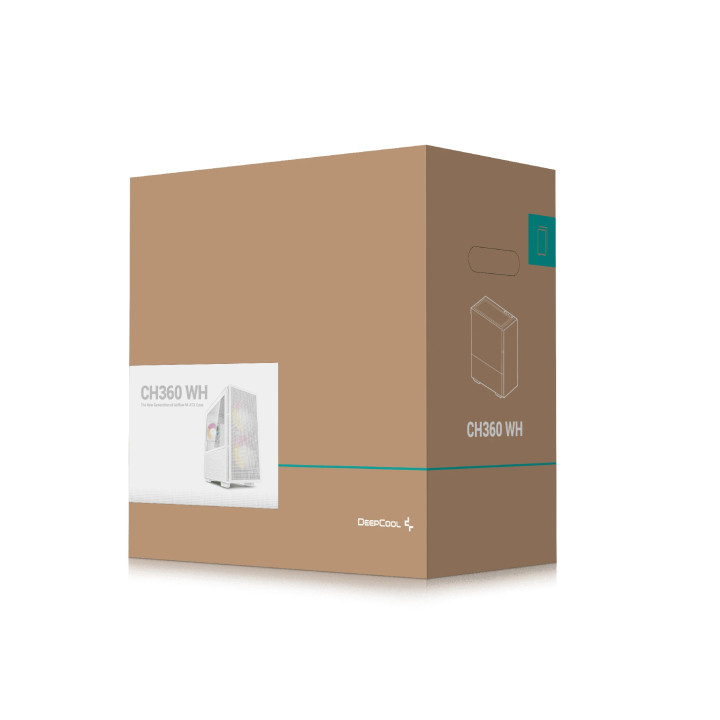 Кутия за компютър DeepCool CH360 WHITE, ATX - R-CH360-WHAPE3-G-1