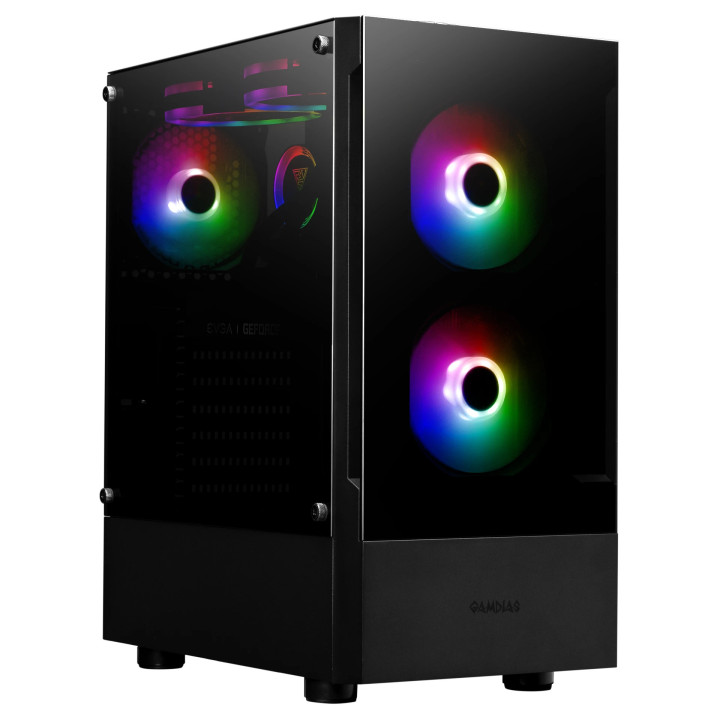 Кутия за компютър Gamdias TALOS E3, ATX, aRGB, Tempered Glass - GAMDIAS-TALOS-E3-BK