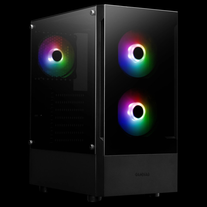 Кутия за компютър Gamdias TALOS E3, ATX, aRGB, Tempered Glass - GAMDIAS-TALOS-E3-BK