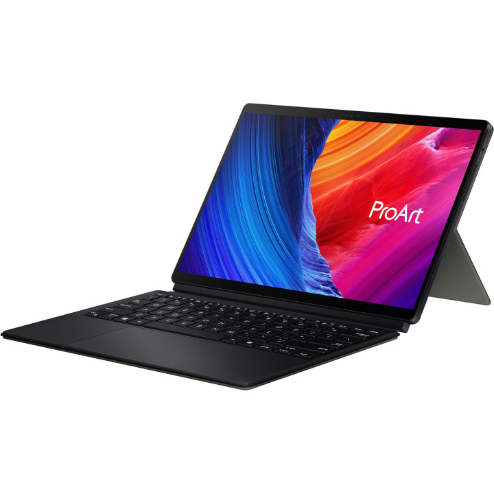 Лаптоп Asus ProArt PZ13 HT5306QA-LX002W, Qualcomm Snapdragon X Plus X1P 42 100 NPU, 13.3 " WQXGA (WQ ) 2880X1800 16:10, 16GB DDR5 RAM, 1TB SSD, Win 11, Nano Black - 90NB1441-M002Z0