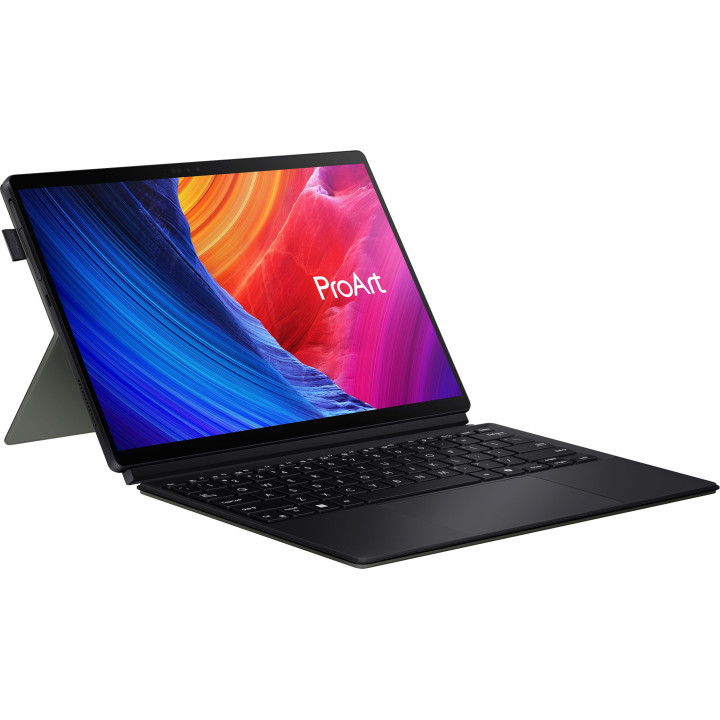 Лаптоп Asus ProArt PZ13 HT5306QA-LX002W, Qualcomm Snapdragon X Plus X1P 42 100 NPU, 13.3 " WQXGA (WQ ) 2880X1800 16:10, 16GB DDR5 RAM, 1TB SSD, Win 11, Nano Black - 90NB1441-M002Z0