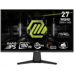 Монитор MSI MAG 275QF Gaming Monitor, 27" 180Hz, WQHD (2560x1440) 16:9, Rapid IPS Anti-glare, 0.5ms, 300nits, 1000:1, 178°/178°, Adaptive-Sync, Adjustable Stand, DP, HDMI