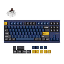 Геймърска клавиатура Lemokey L4 QMK TKL Navy Blue, Keychron Super Brown Switch - L4-J3