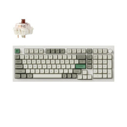 Геймърска клавиатура Keychron Q5 Max QMK Shell White, Gateron Jupiter Brown - Q5M-P3