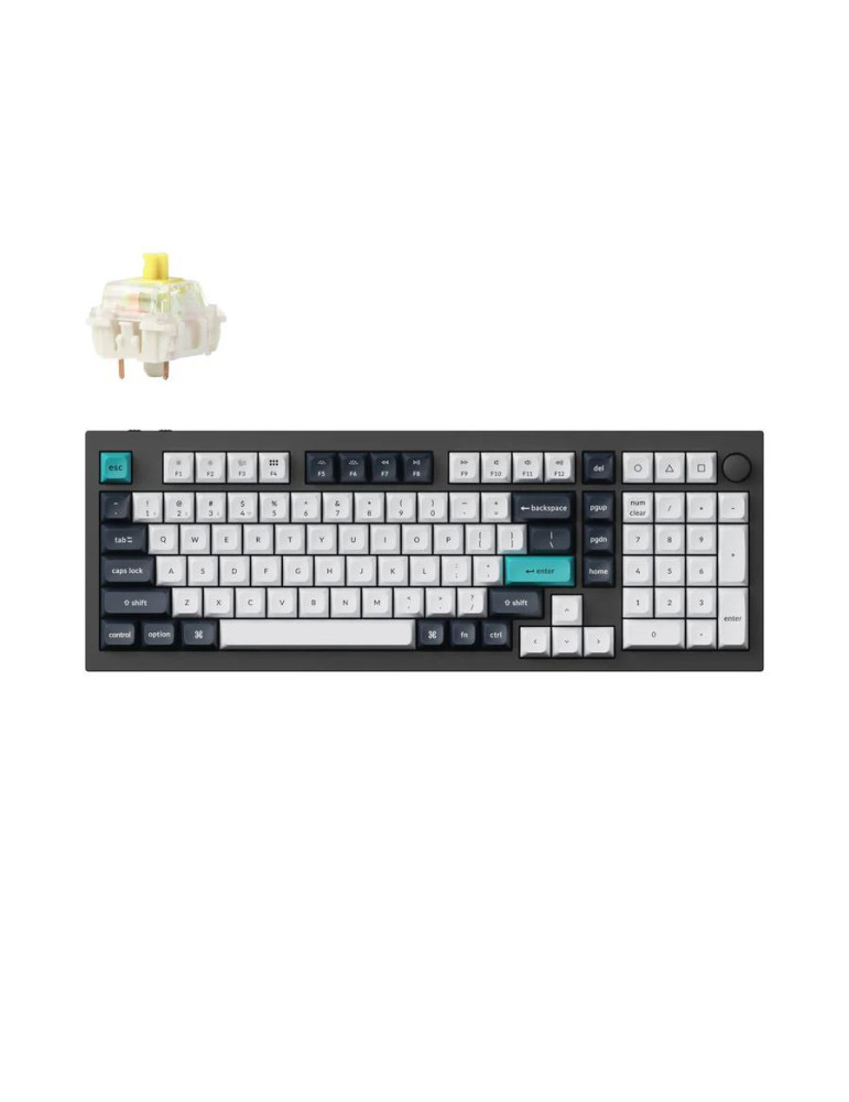 Геймърска клавиатура Keychron Q5 Max QMK Carbon Black, Gateron Jupiter Banana - Q5M-M4