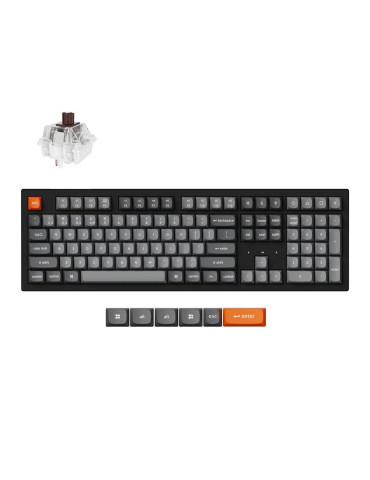 Геймърска клавиатура Keychron K10 Max QMK/VIA Full Size, Keychron Super Brown Switch, RGB Backlight - K10M-H3
