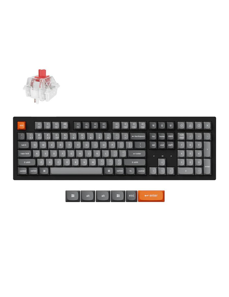 Геймърска клавиатура Keychron K10 Max QMK/VIA Full Size, Keychron Super Red Switch, RGB Backlight - K10M-H1