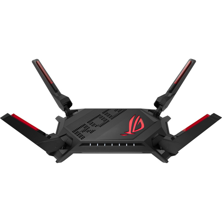 Геймърски Безжичен Рутер Asus ROG Rapture GT-AX6000, Dual-Band WiFi 6 (802.11ax), MU-MIMO, IPv6, OFDMA, AiMesh, AiProtection Pro, 4804Mbps(6000Mbps Boost) - GT-AX6000