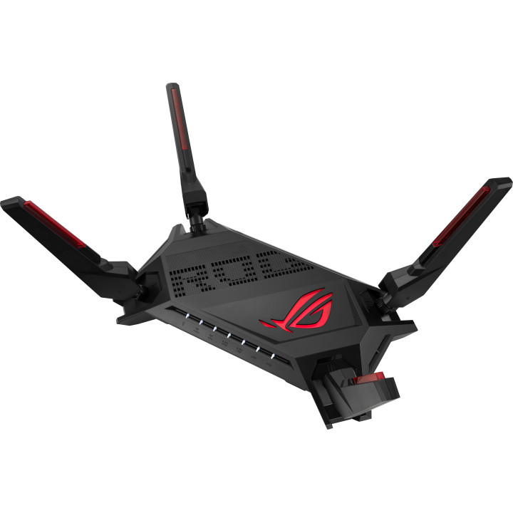 Геймърски Безжичен Рутер Asus ROG Rapture GT-AX6000, Dual-Band WiFi 6 (802.11ax), MU-MIMO, IPv6, OFDMA, AiMesh, AiProtection Pro, 4804Mbps(6000Mbps Boost) - GT-AX6000
