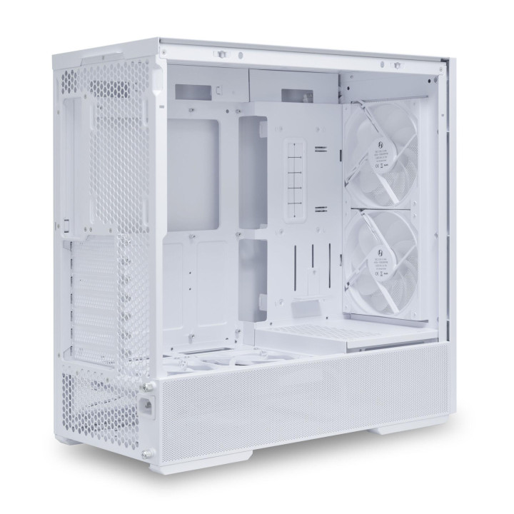 Кутия за компютър Lian Li LANCOOL 207 Mid-Tower, Tempered Glass, Бяло - G99.LAN207RW.00