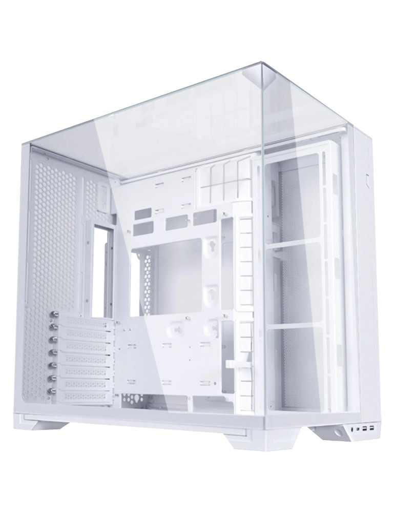 Кутия за компютър Lian Li O11 Vision Compact Mid-Tower, Tempered Glass, Бяло - G99.O11VPW.00