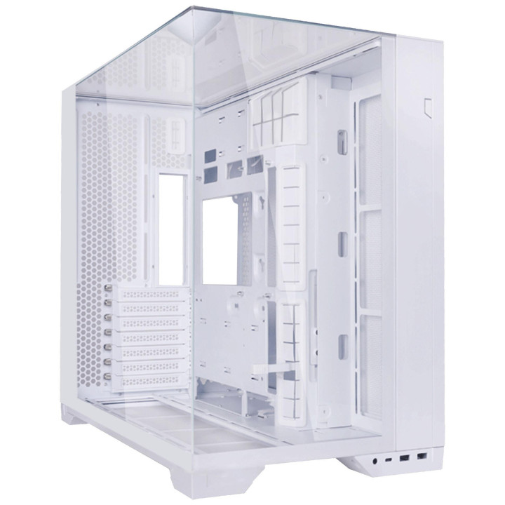 Кутия за компютър Lian Li O11 Vision Compact Mid-Tower, Tempered Glass, Бяло - G99.O11VPW.00