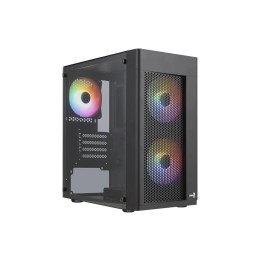 Кутия за компютър AeroCool Hexform-G-BK-v2,  mATX, с 3бр. вентилатори - ACCS-PV38033.11