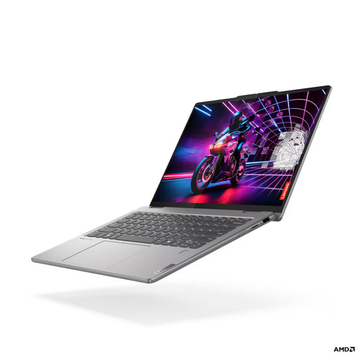 Лаптоп Lenovo Yoga 7 2in1, AMD Ryzen 7 8840HS, 14" WUXGA, OLED 400nits Glossy, 100% DCI-P3, TÜV Low Blue Light, Touch, 16GB RAM, 1TB SSD, Integrated AMD Radeon 780M, Win 11 Home - 83DK000SBM