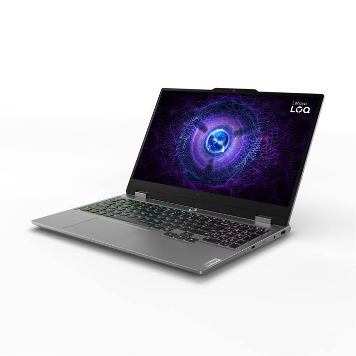 Лаптоп Lenovo LOQ 15IAX9, Intel Core i5-12450HX, 15.6" FHD IPS 300nits Anti-glare, 100% sRGB, 144Hz, G-SYNC, 24GB RAM, 512GB SSD, AI-Powered Gaming PC, NVIDIA GeForce RTX 3050 6GB GDDR6 - 83GS00FEBM