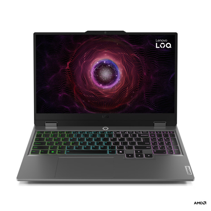 Лаптоп Lenovo LOQ 15ARP9, AMD Ryzen 7 7435HS, 15.6" FHD IPS 300nits Anti-glare, 100% sRGB, 144Hz, G-SYNC, 24GB RAM, 1TB SSD, NVIDIA GeForce RTX 4070 8GB GDDR6 - 83JC0093BM