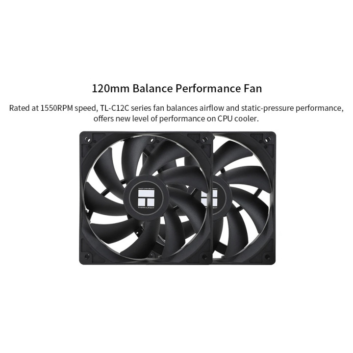 Охладител за процесор Thermalright Peerless Assassin 120 SE, Dual-Tower,LGA1851/LGA1700/AM5 - PEERLESS-ASSASSIN-120-SE