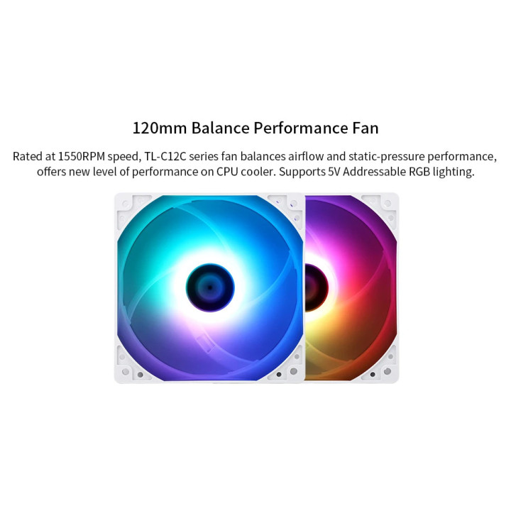 Охладител за процесор Thermalright Peerless Assassin 120 SE A-RGB White, Dual-Tower, LGA1851/LGA1700/AM5 - PEERLESS-ASSASSIN-120-SE-WH-ARGB