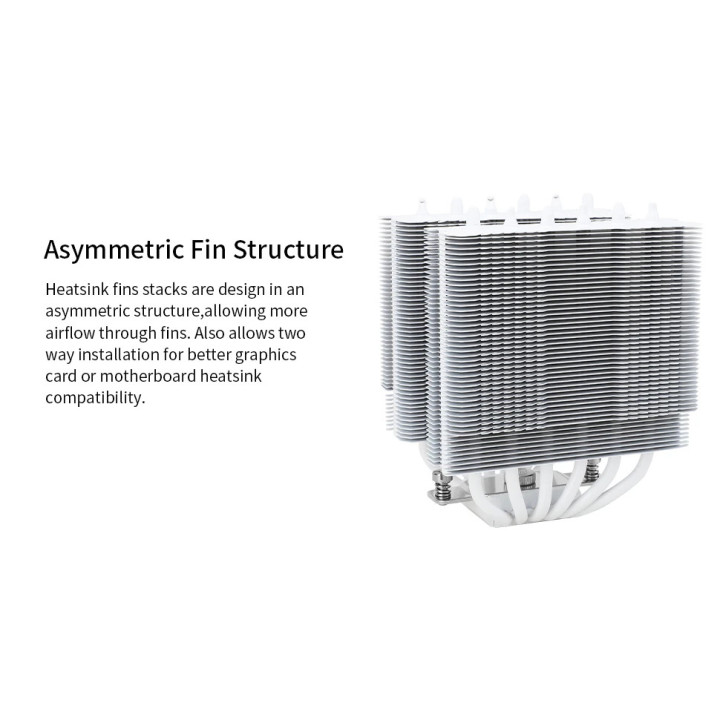 Охладител за процесор Thermalright Peerless Assassin 120 SE A-RGB White, Dual-Tower, LGA1851/LGA1700/AM5 - PEERLESS-ASSASSIN-120-SE-WH-ARGB