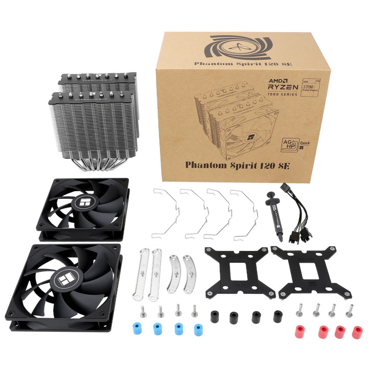 Охладител за процесор Thermalright Phantom Spirit 120 SE, Dual-Tower, LGA1851/LGA1700/AM5 - PHANTOM-SPIRIT-120-SE