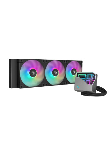 Водно охлаждане за процесор DeepCool LT360, Addressable RGB, Infinity mirror design, LGA1851/AM5 - R-LT360-BKAMNC-G-1