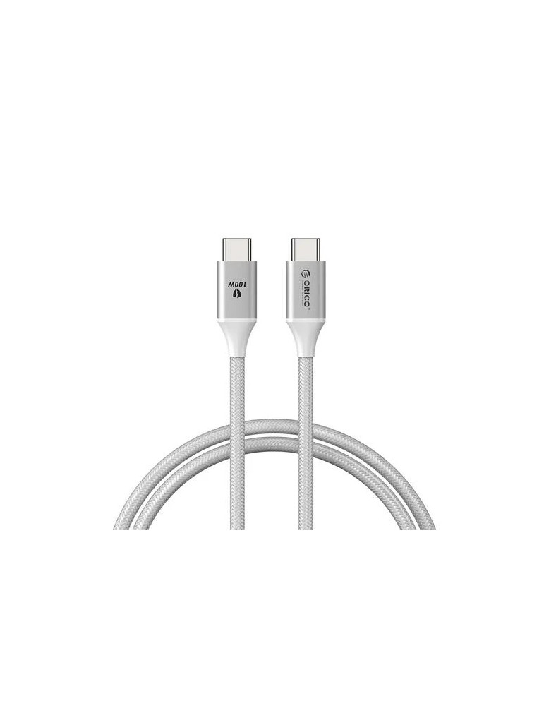 Кабел Orico USB C-to-C PD 100W Charging 1.0m White - CDX-100CC-WH