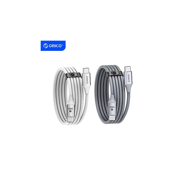 Кабел Orico USB C-to-C PD 100W Charging 1.0m White - CDX-100CC-WH