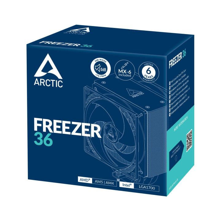 Охладител за процесор Arctic Freezer 36, LGA1851/LGA1700/AM5 - ACFRE00121A
