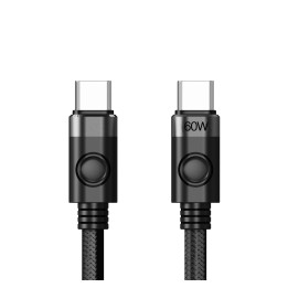 Кабел Orico USB C-to-C PD 60W Charging 1.0m Black - CDX-60CC-BK