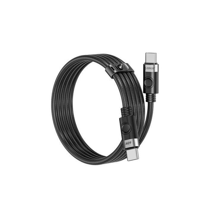 Кабел Orico USB C-to-C PD 60W Charging 1.0m Black - CDX-60CC-BK