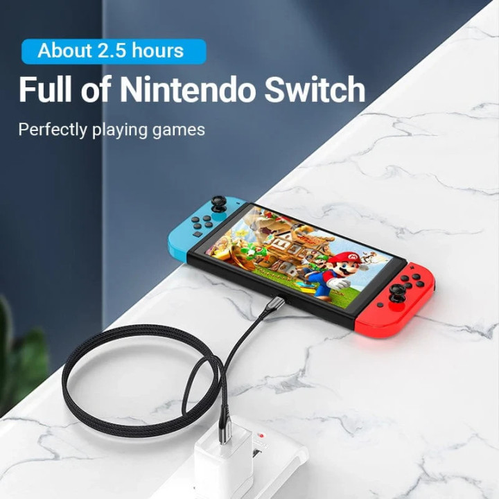 Кабел Vention USB 2.0 Type-C to Type-C - 2.0M Black 5A Fast Charge - TAEHH