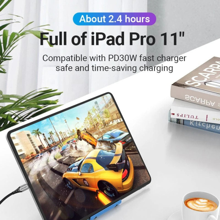 Кабел Vention USB 2.0 Type-C to Type-C - 2.0M Black 5A Fast Charge - TAEHH