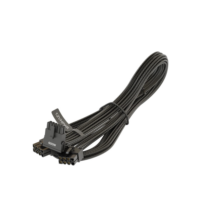 Модулен кабел Seasonic Modding Cable 600W Black 90 degree - PCIe 5.0 12VHPWR - SS-2x8P-90-12V-2x6-600-BK