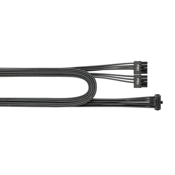 Модулен кабел Seasonic Modding Cable 600W Black 90 degree - PCIe 5.0 12VHPWR - SS-2x8P-90-12V-2x6-600-BK