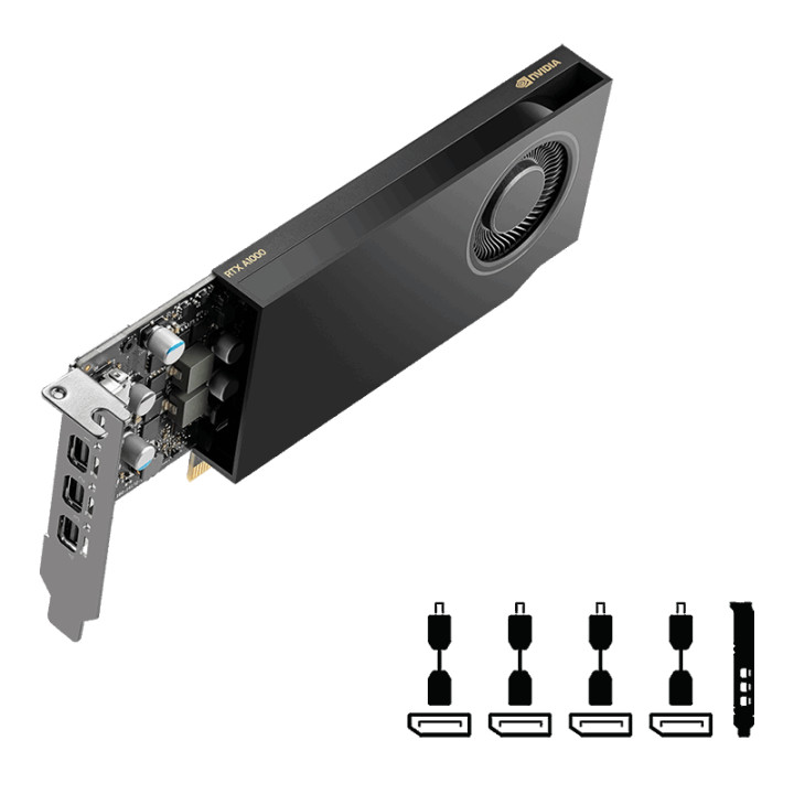 Видео карта PNY Nvidia RTX A400 4GB - VCNRTXA400ATX-PB