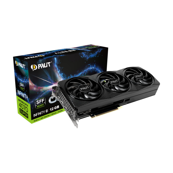 Видео карта Palit GeForce RTX 4070 SUPER Infinity 3 OC 12G GDDR6X, 192bit - NED107ST19K9-1043S