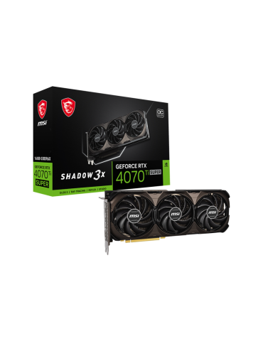 Видео карта MSI Nvidia GeForce RTX 4070 Ti Super 16GB GDDR6X SHADOW 3X OC, 256bit - 912-V513-886