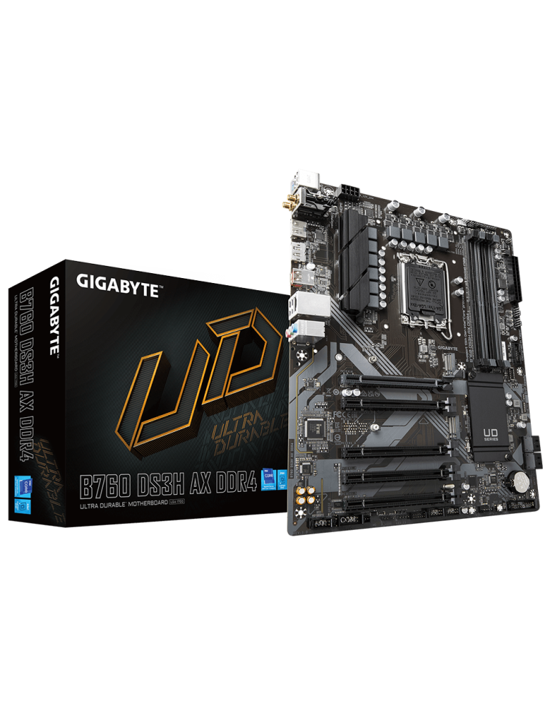 Дънна платка Gigabyte B760 DS3H AX, LGA1700, ATX 4xDDR4, 1.2 rev