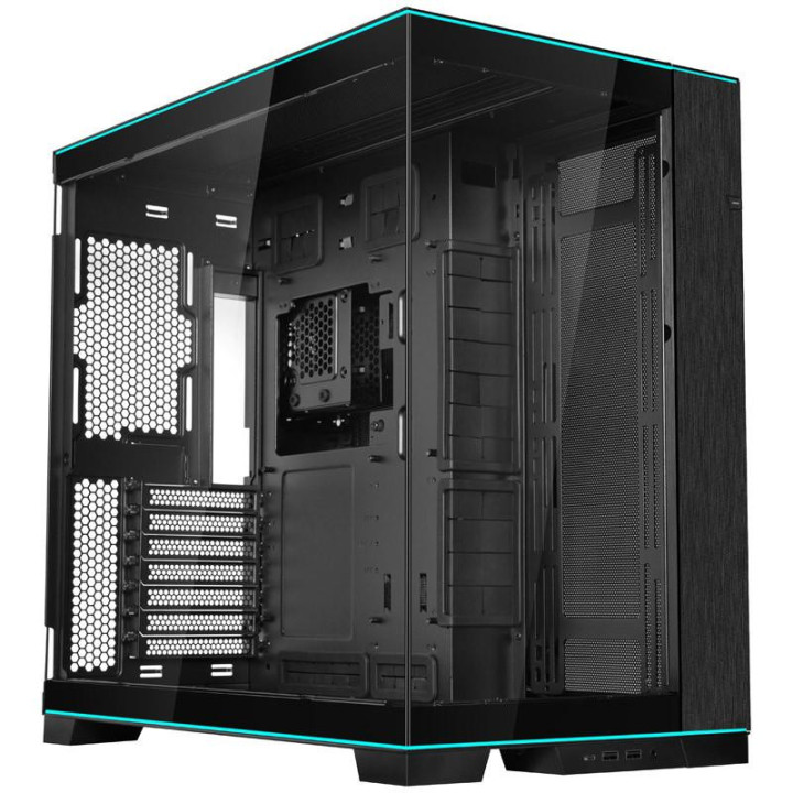 Кутия за компютър Lian Li PC-O11 Dynamic EVO RGB Mid-Tower, Tempered Glass, Черна - G99.O11DERGBX.00