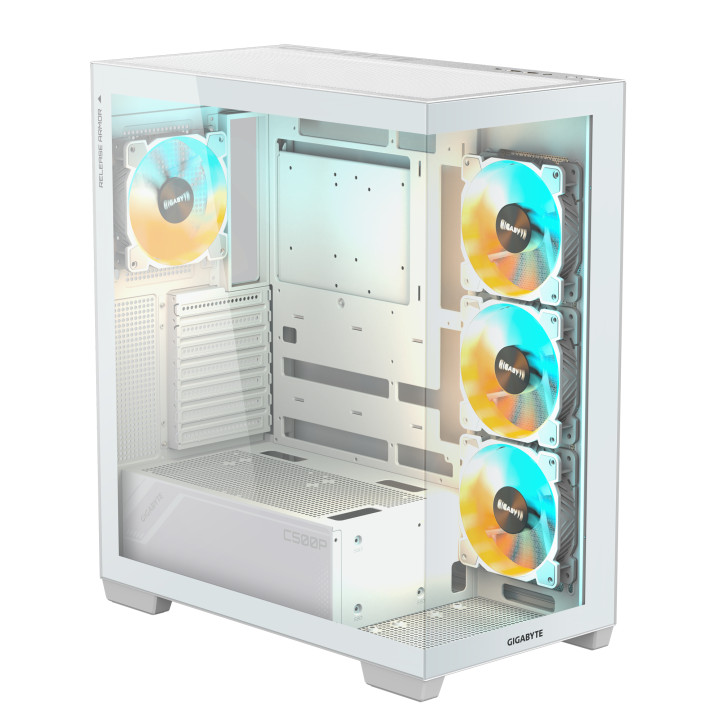 Кутия за компютър Gigabyte C500 PANORAMIC Stealth Ice, Mid-Tower - GB-C500PI ST