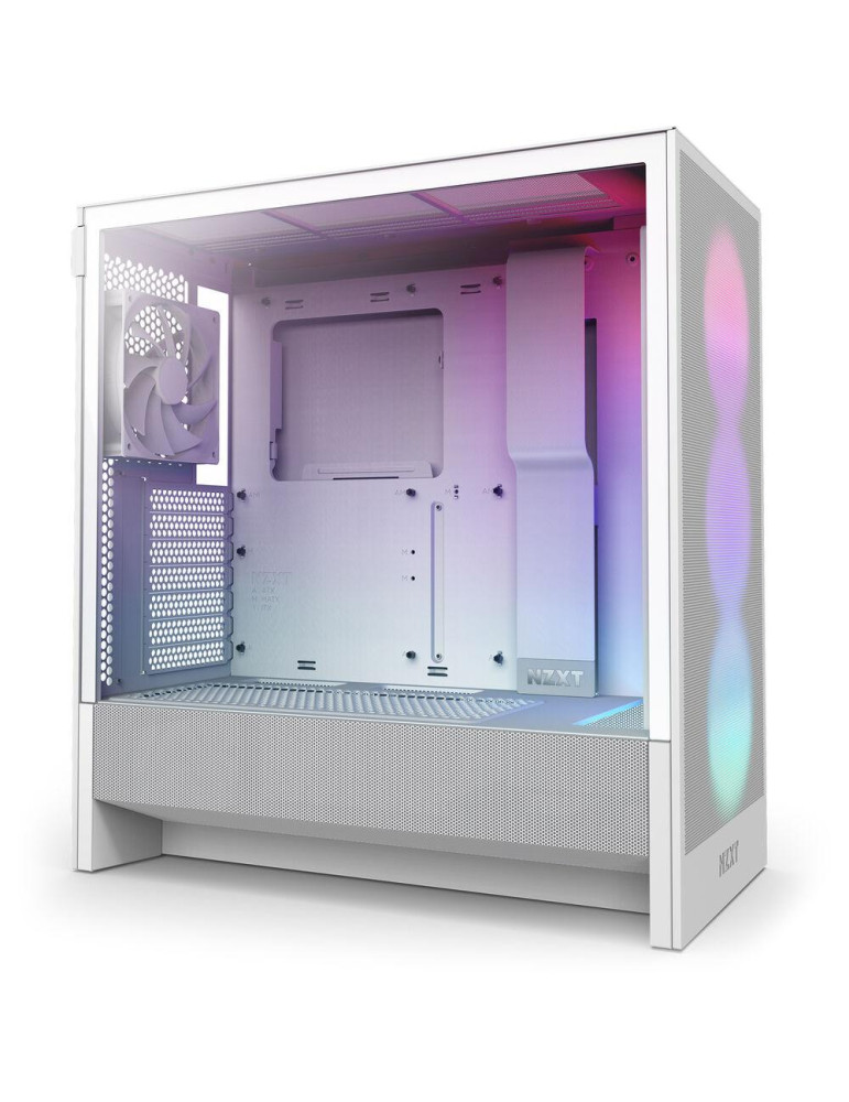 Кутия за компютър NZXT H5 Flow RGB 2024 White, Mid-Tower - CC-H52FW-R1